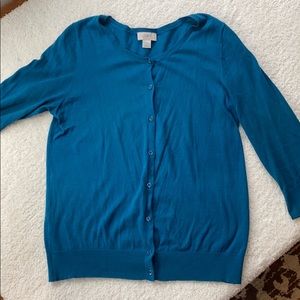 Lightweight bright blue cardigan